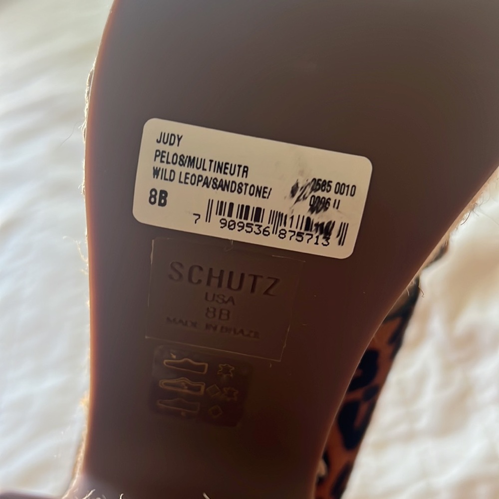 SCHUTZ Leopard Print Platform Sandals - Brown & Black - Picture 9 of 9